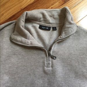 creamy light brown quarter zip